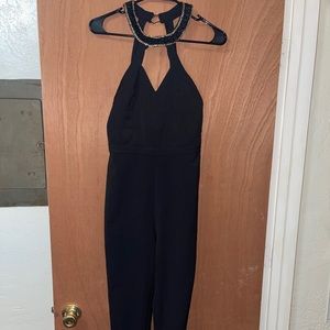 Lumiér by Bariano Black Choker jumpsuit